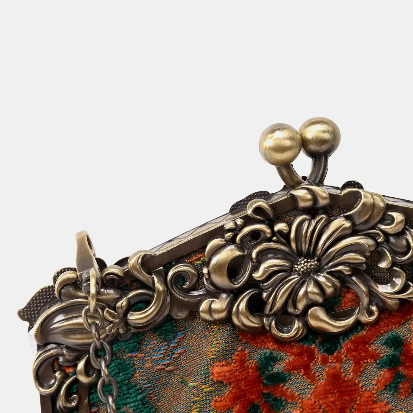 Burnout Velvet Revival Jade Chatelaine Purse Large