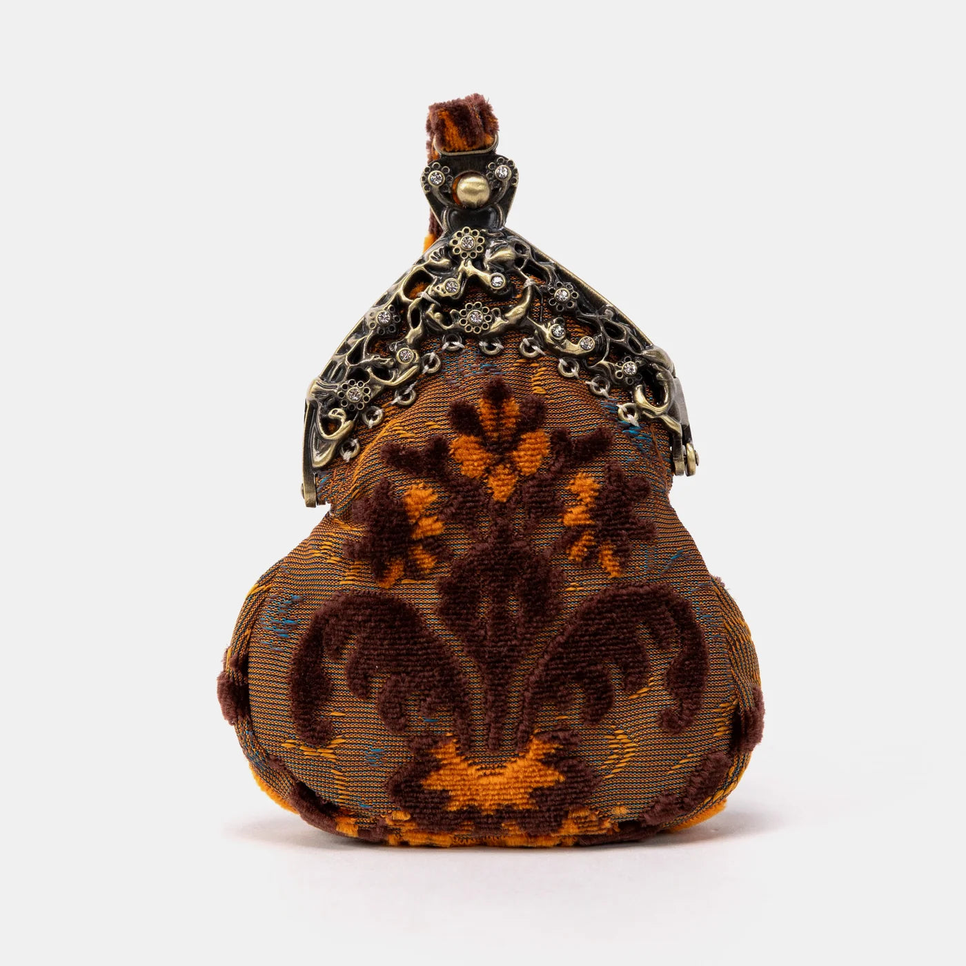 Burnout Velvet Revival Sienna Chatelaine Purse Wristlet Bag