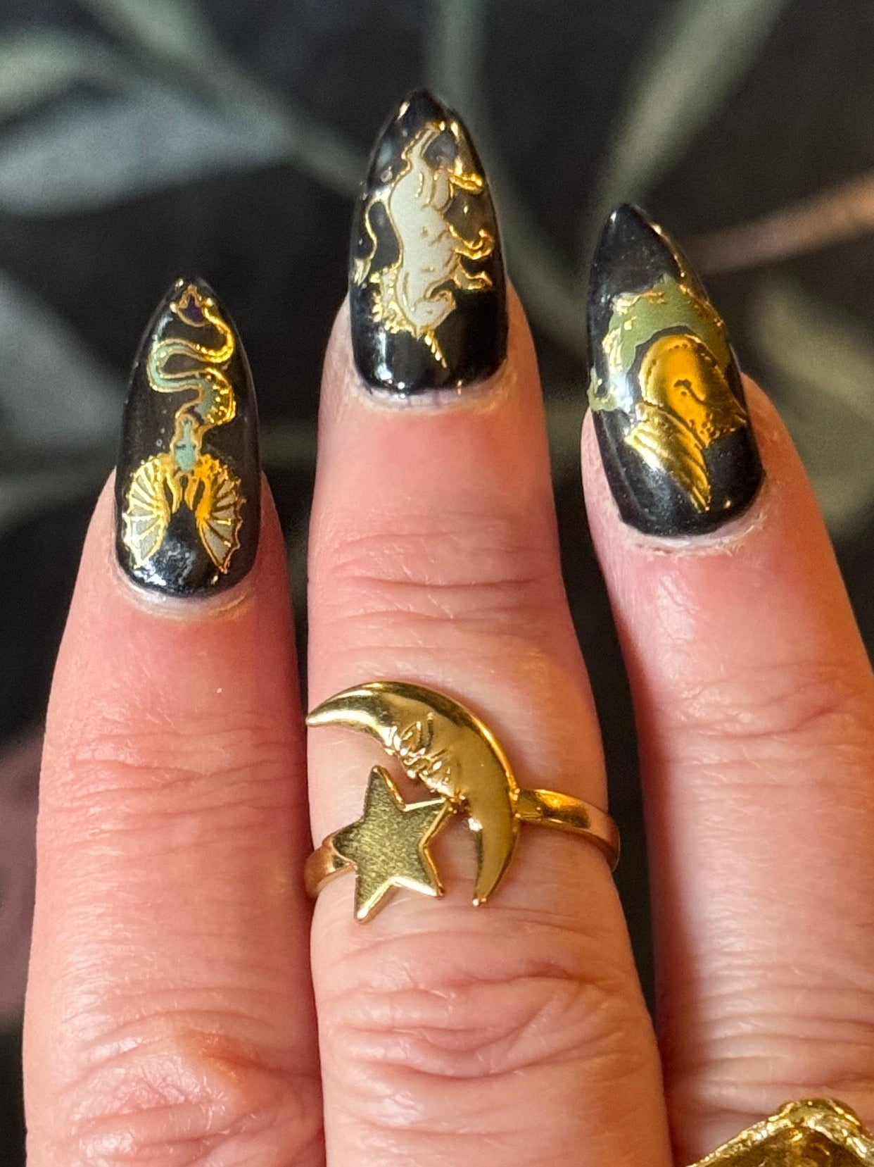 Moon & star rings