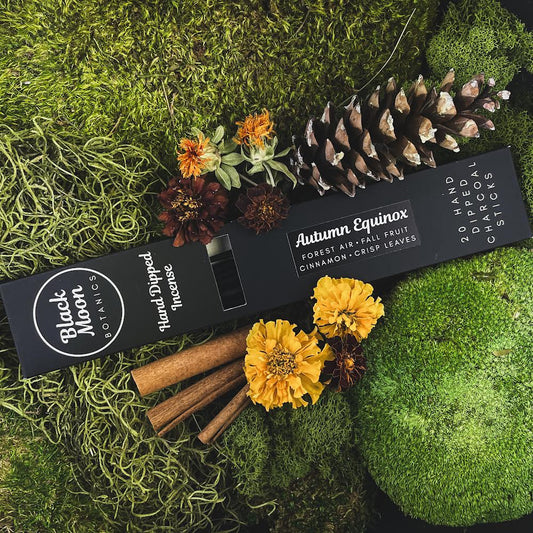 Autumn Equinox Hand Dipped Incense - Black Moon Botanics