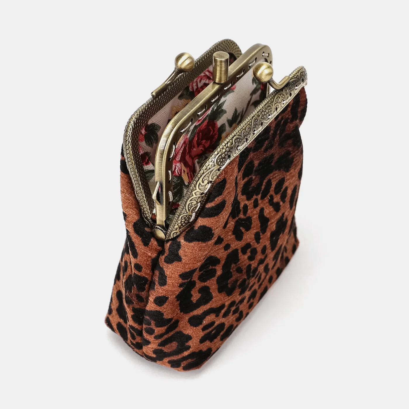 Leopard Classic Double Kiss Clasp Coin Purse
