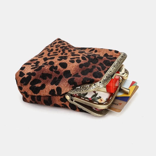 Leopard Classic Double Kiss Clasp Coin Purse