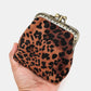 Leopard Classic Double Kiss Clasp Coin Purse