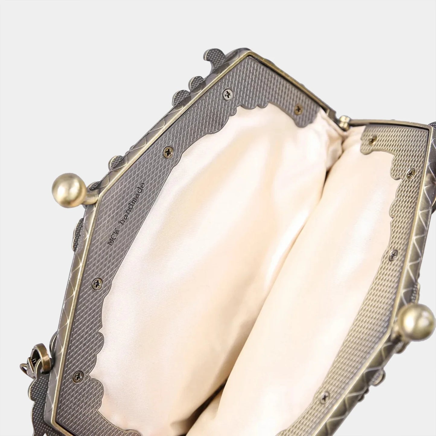 Victorian Blossom Black/Black Chatelaine Purse Large