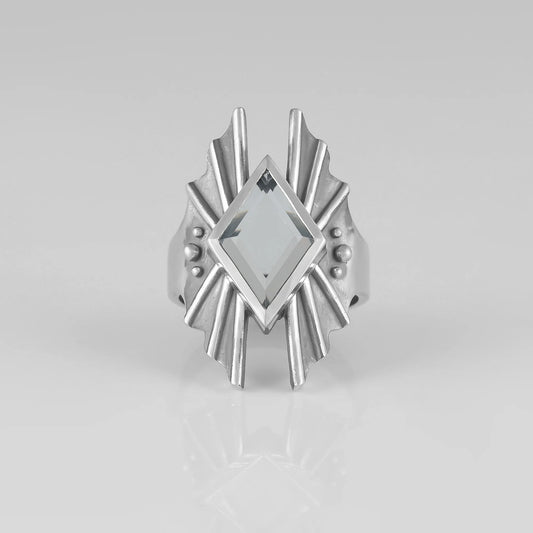 Starseed Ring - Diamond Quartz with Rays by Acid Queen