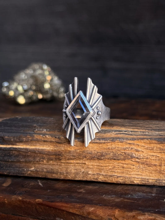Starseed Ring - Diamond Quartz with Rays by Acid Queen
