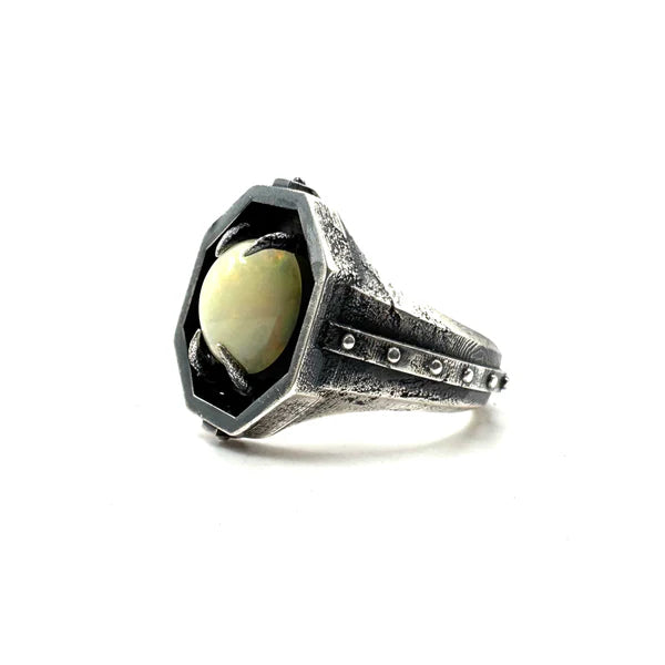 Citadel Ring With Opal in Sterling Silver