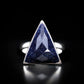 💙 Blue Sandstone Ring – 925 Sterling Silver (Adjustable)