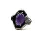 Knight Ring with Amethyst in Sterling Silver