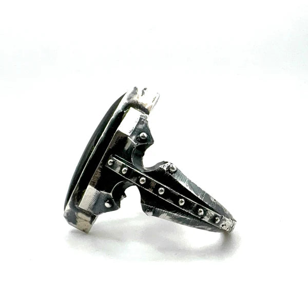 Citadel Ring With Talon Onyx in Sterling Silver