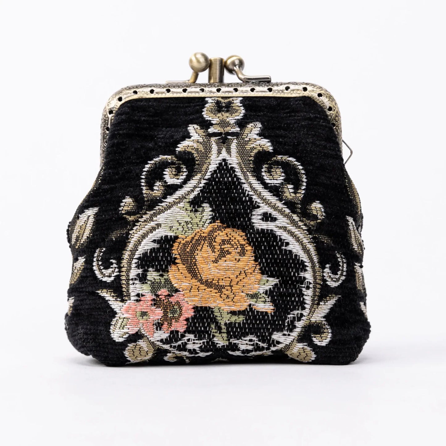 Eternal Elegance Black Double Kiss Clasp Coin Purse