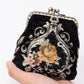 Eternal Elegance Black Double Kiss Clasp Coin Purse