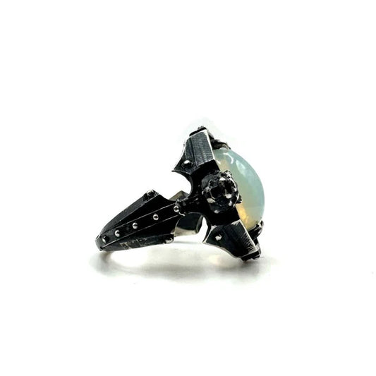 Opal Gargoyle Serpent Sanctum Ring In sterling silver