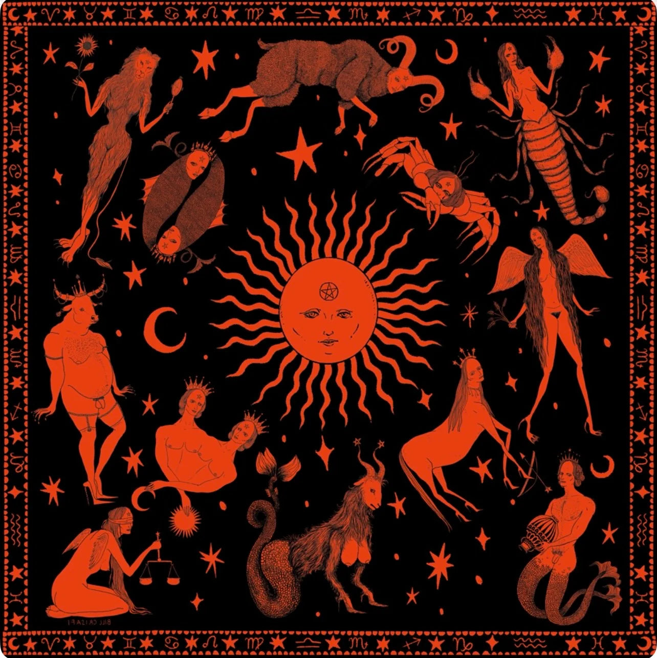 It's In The Stars Poly Silk Scarf Collection by Bill Crisafi