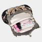 Floral Black Chatelaine Purse Large