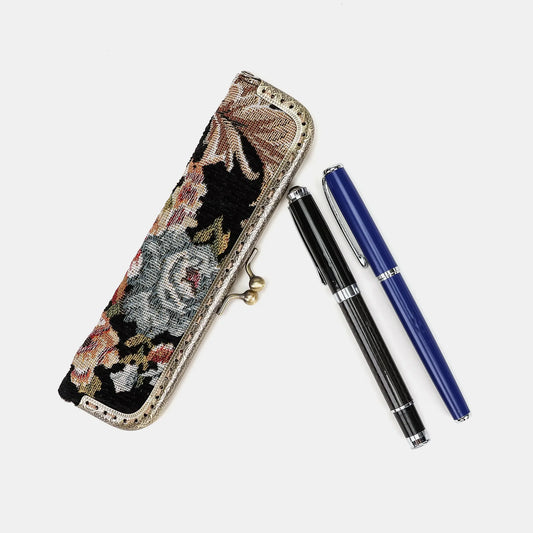 Floral Black Duo Pen Case