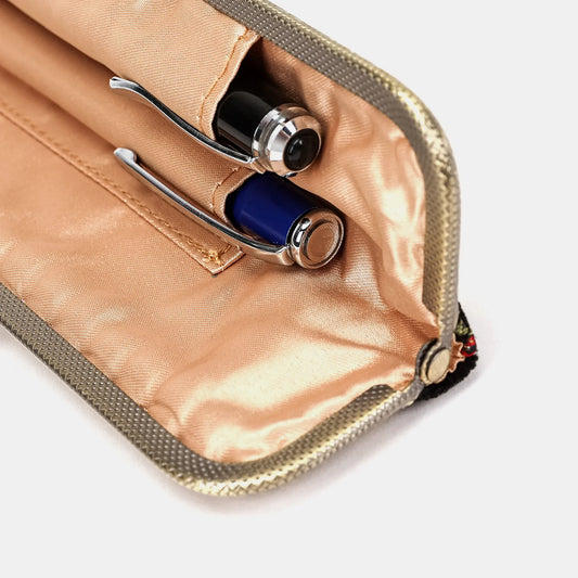 Floral Black Duo Pen Case