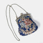 Floral Blue Chatelaine Purse Large