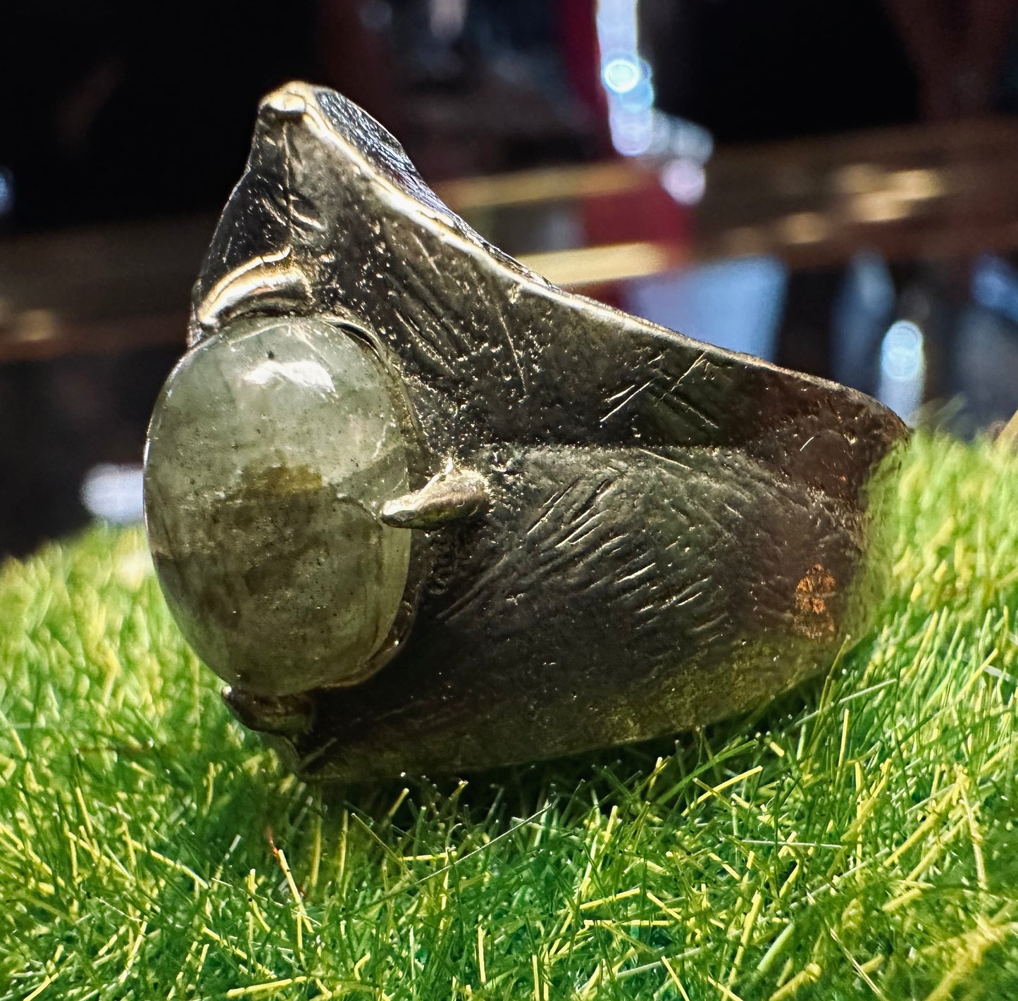 Witch’s Ring Labradorite Ring In White Bronze by Julian the 2nd