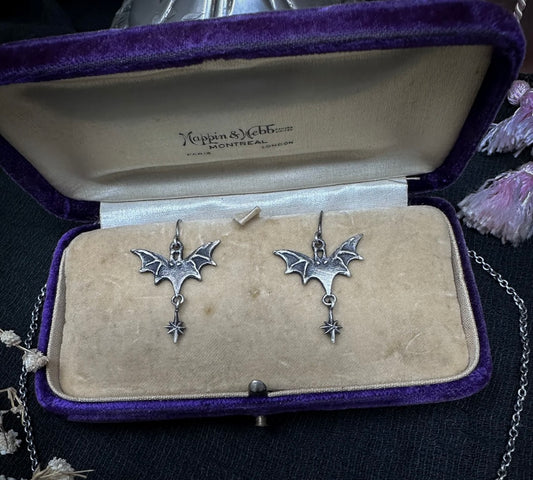 Precious Darkling Bat Earrings by Uneven Creations x Olivia Faust