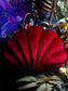 Large Plush Shell Pillow in Red