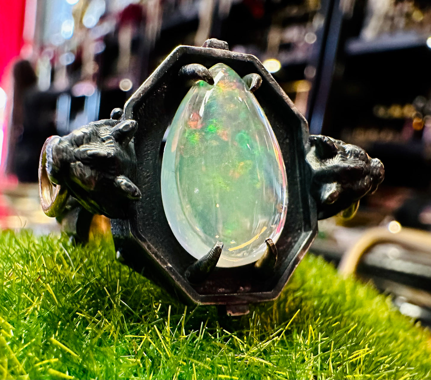 The Sentinel Opal Ring In Sterling Silver by Julian the 2nd