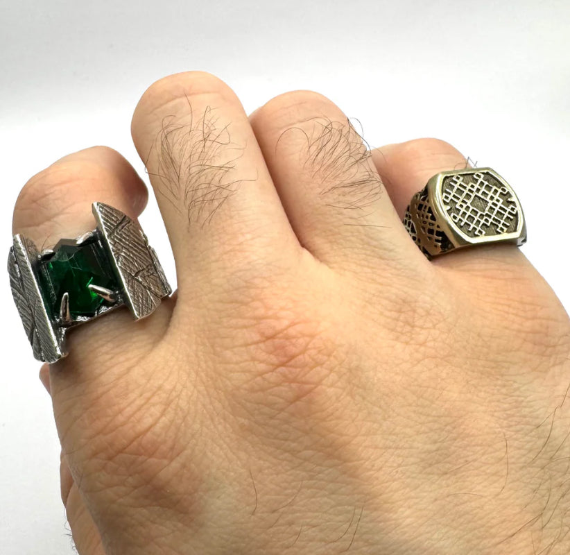 Signet Rings (Indus or Bharat) in White Bronze by Julian the 2nd