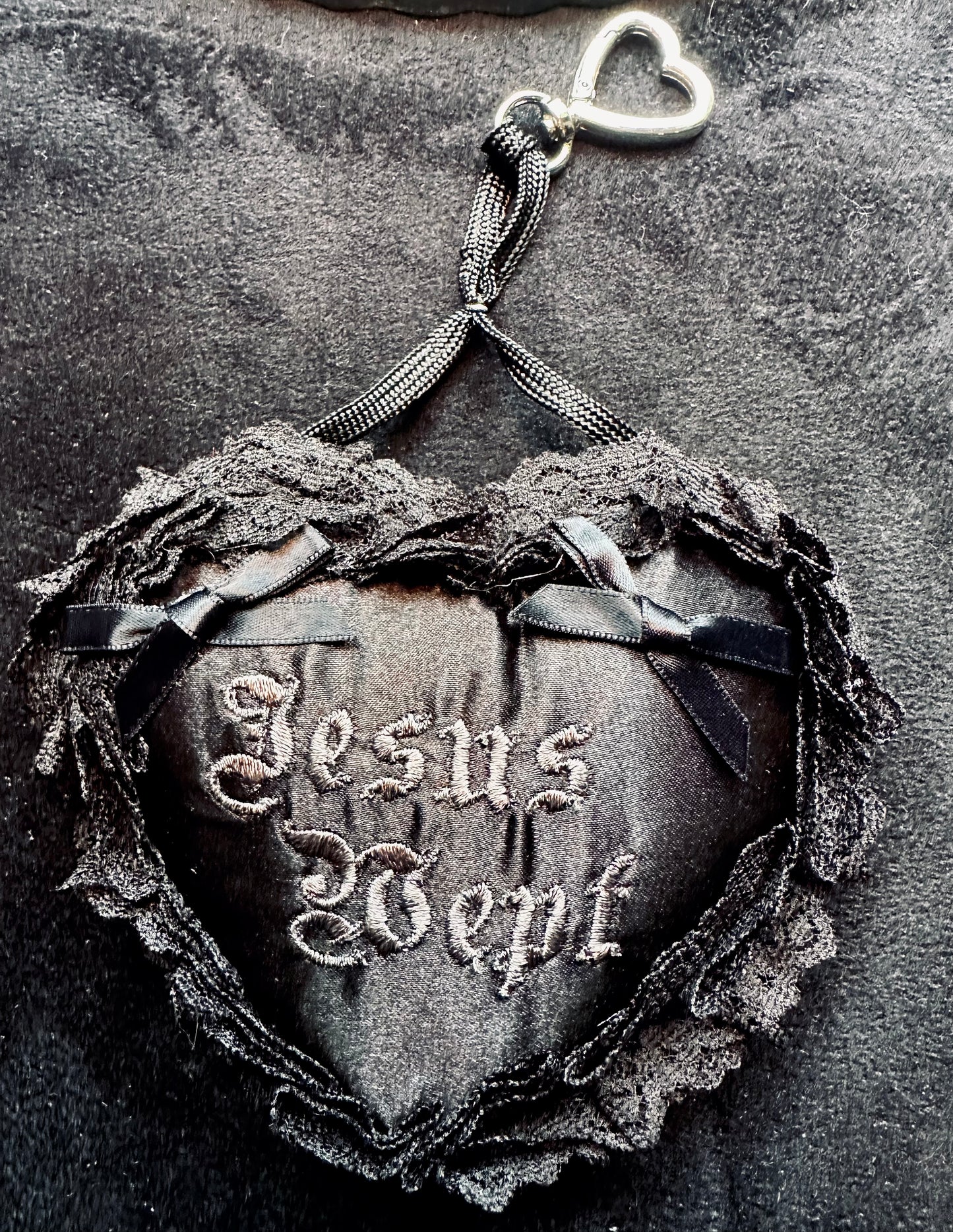 Handmade Gothic Heart Bag Charms by Dirty Pillows
