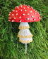 Amanita Mushroom Plant Stakes – Whimsical Glow-in-the-Dark Garden Decor