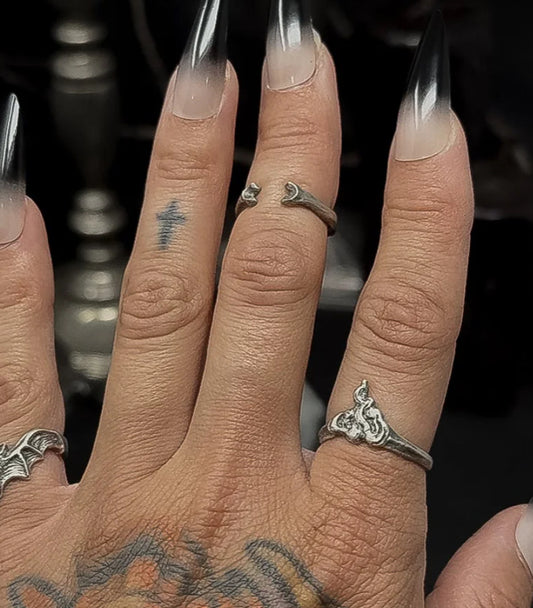 Witchy Smoke Ring Stacker by Uneven Creations