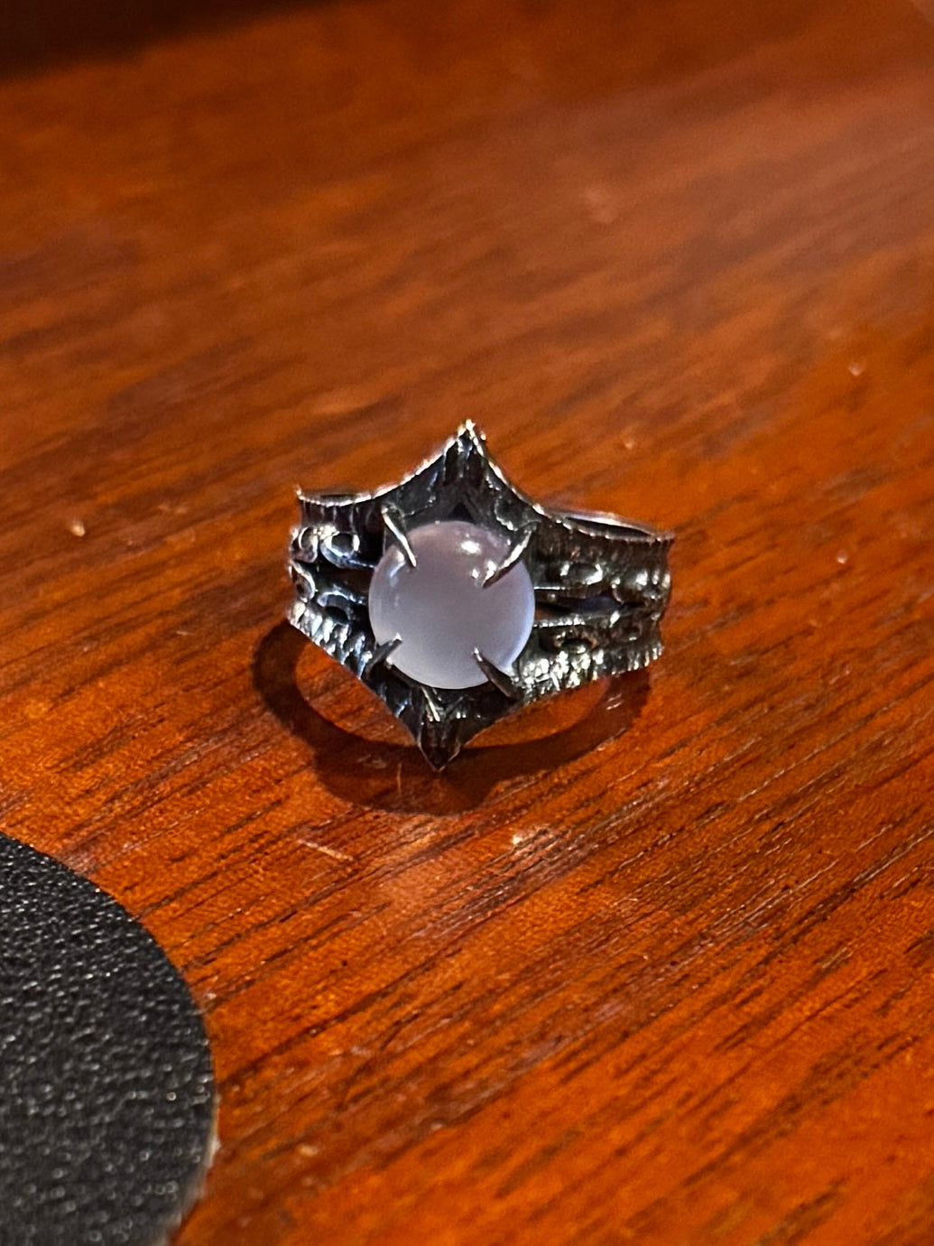 Lavender chalcedony ring