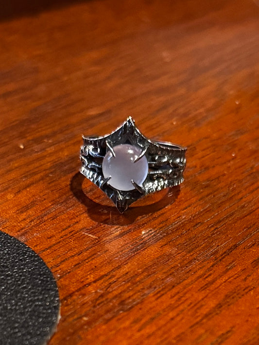 Lavender chalcedony ring