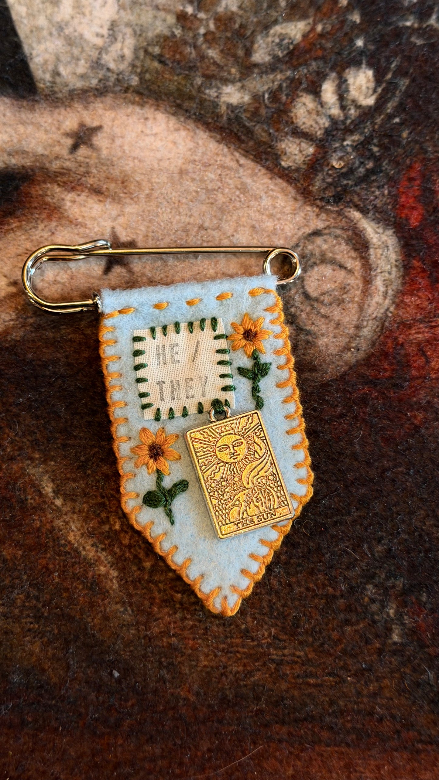 Handmade Pronoun Pins by Gentle Repose