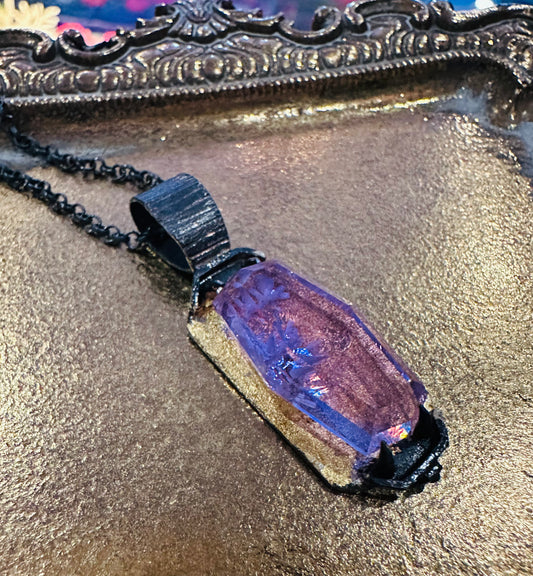 Bridewell & Gold Leaf Sterling Silver Sword Necklace by Julian the 2nd