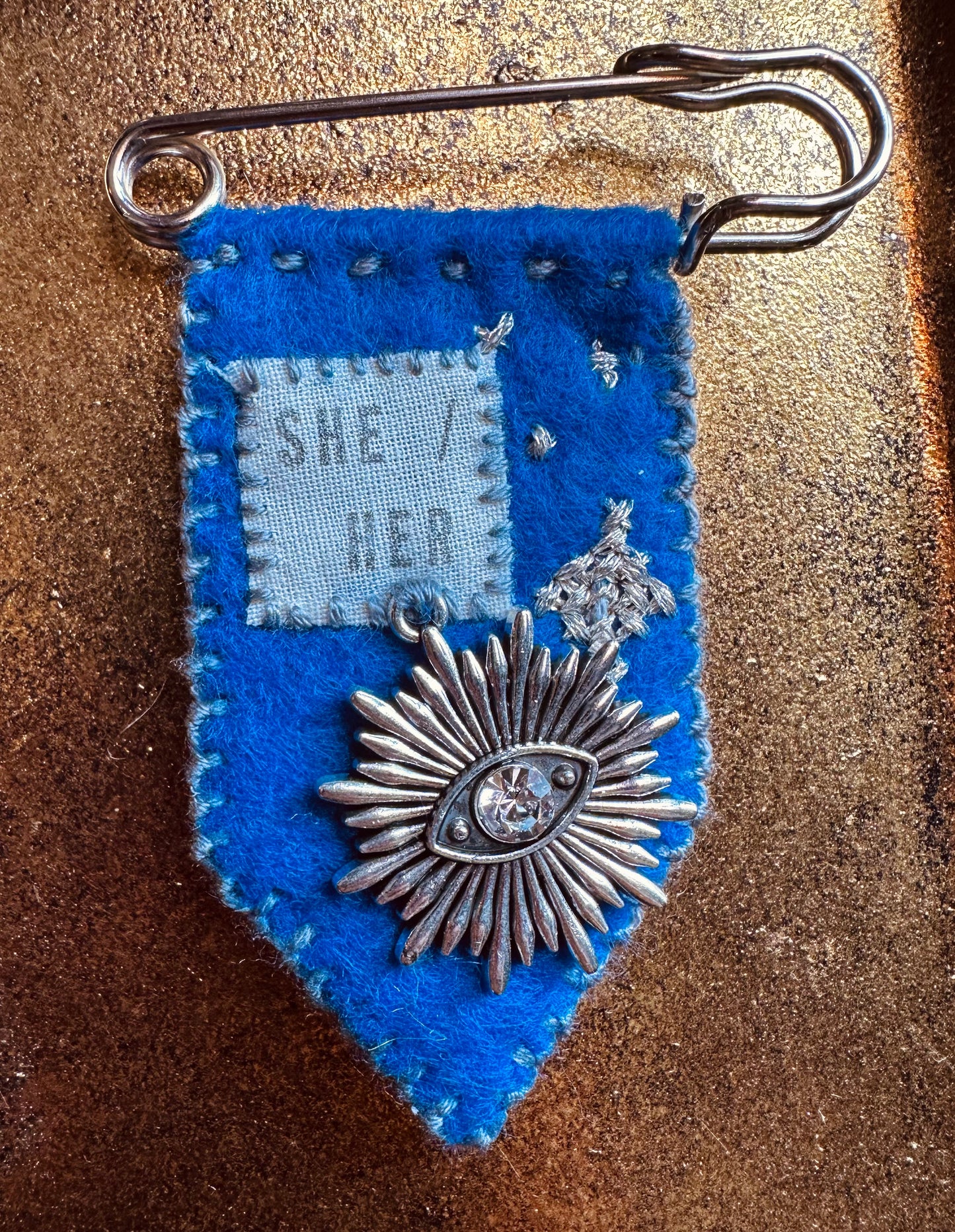 Handmade Pronoun Pins by Gentle Repose