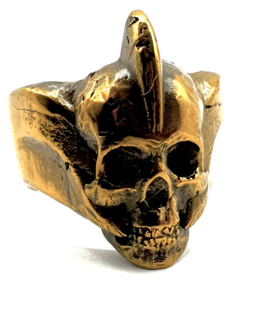 Kukulkan’s Venom Skull Ring in Bronze by Julian the 2nd