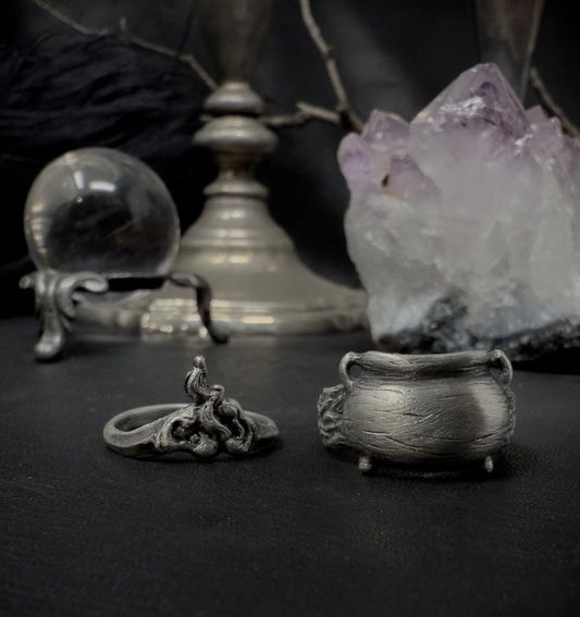 Witchy Smoke Ring Stacker by Uneven Creations