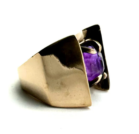 Paladin’s Oath Amethyst Bronze Ring by Julian the 2nd