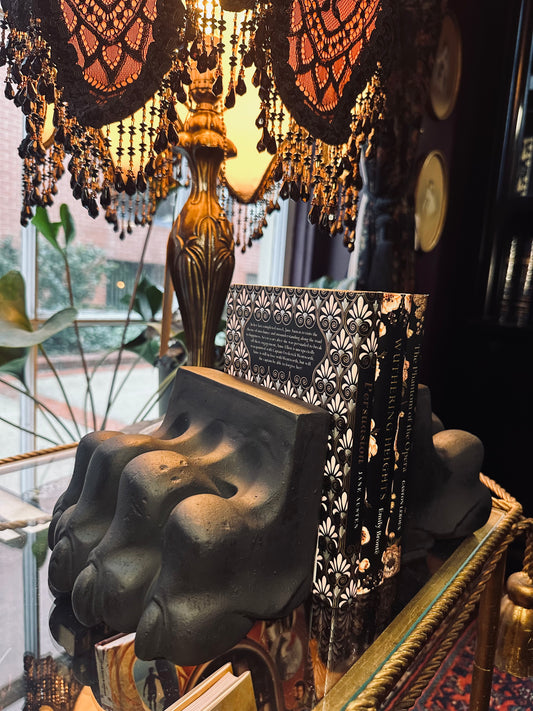 Lion Paw Bookends in Obsidian Black