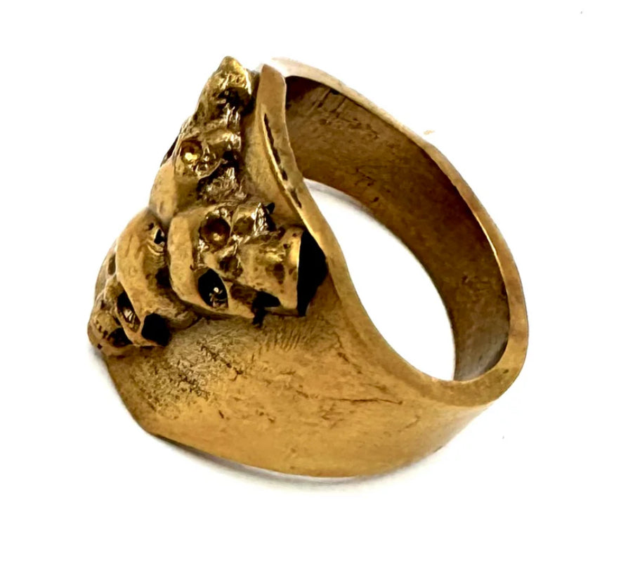 The Fates Skull Ring in Bronze by Julian the 2nd