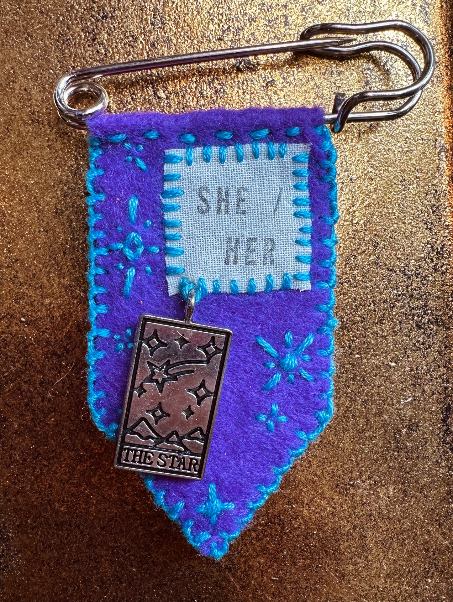 Handmade Pronoun Pins by Gentle Repose