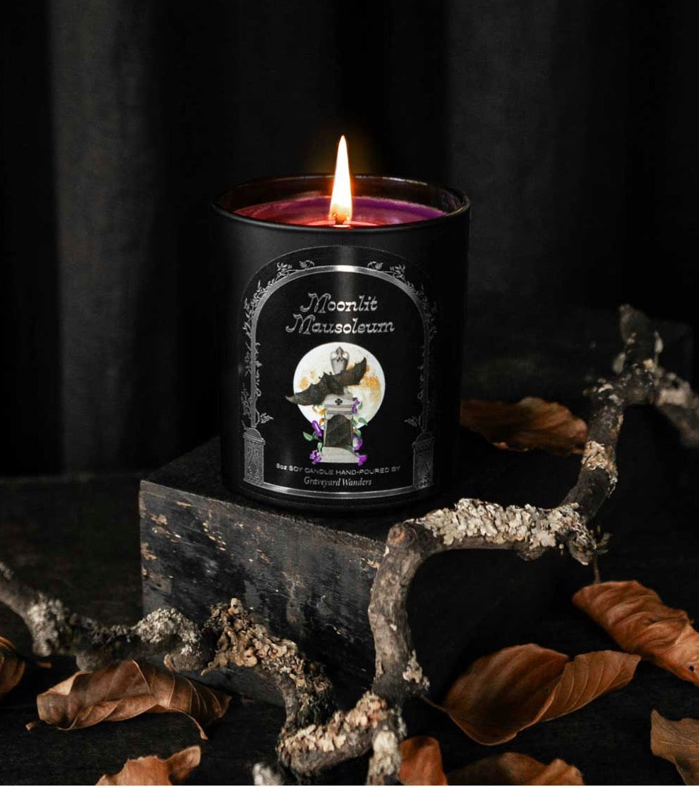 Moonlit Mausoleum ~55 Hour Candle by Graveyard Wanders