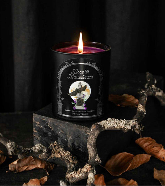 Moonlit Mausoleum ~55 Hour Candle by Graveyard Wanders