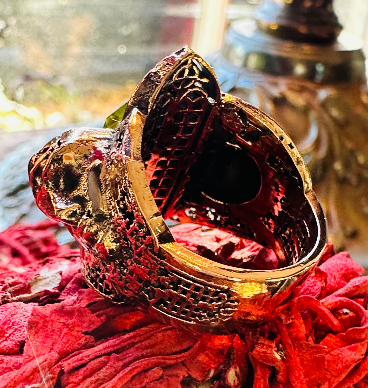 Inquisitor Peridot Bronze Ring by Julian the 2nd