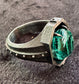 Icy Teal Bridewell Citadel Ring in Sterling Silver by Julian the 2nd