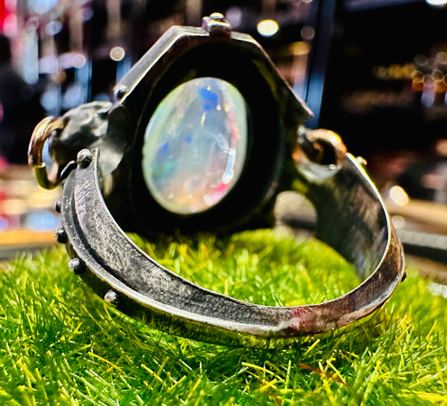 The Sentinel Opal Ring In Sterling Silver by Julian the 2nd
