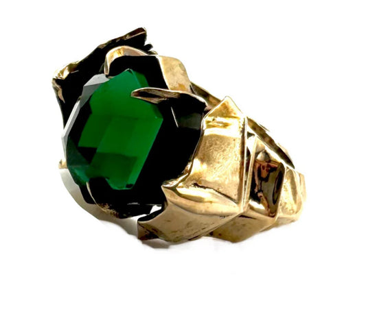 Black Knight Emerald Bronze Ring by Julian the 2nd