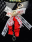 Handmade Gothic Heart Bag Charms by Dirty Pillows