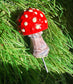 Amanita Mushroom Plant Stakes – Whimsical Glow-in-the-Dark Garden Decor