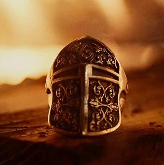 Knight’s Helm Ring in Sterling Silver by Julian the 2nd